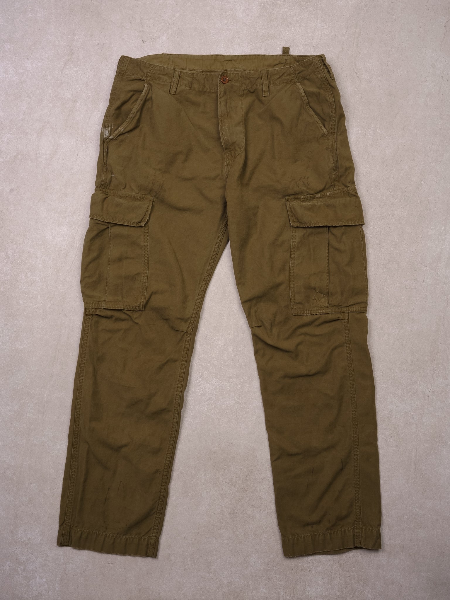 Vintage Washed Olive Green Levi's Cargo Pants (38x30)