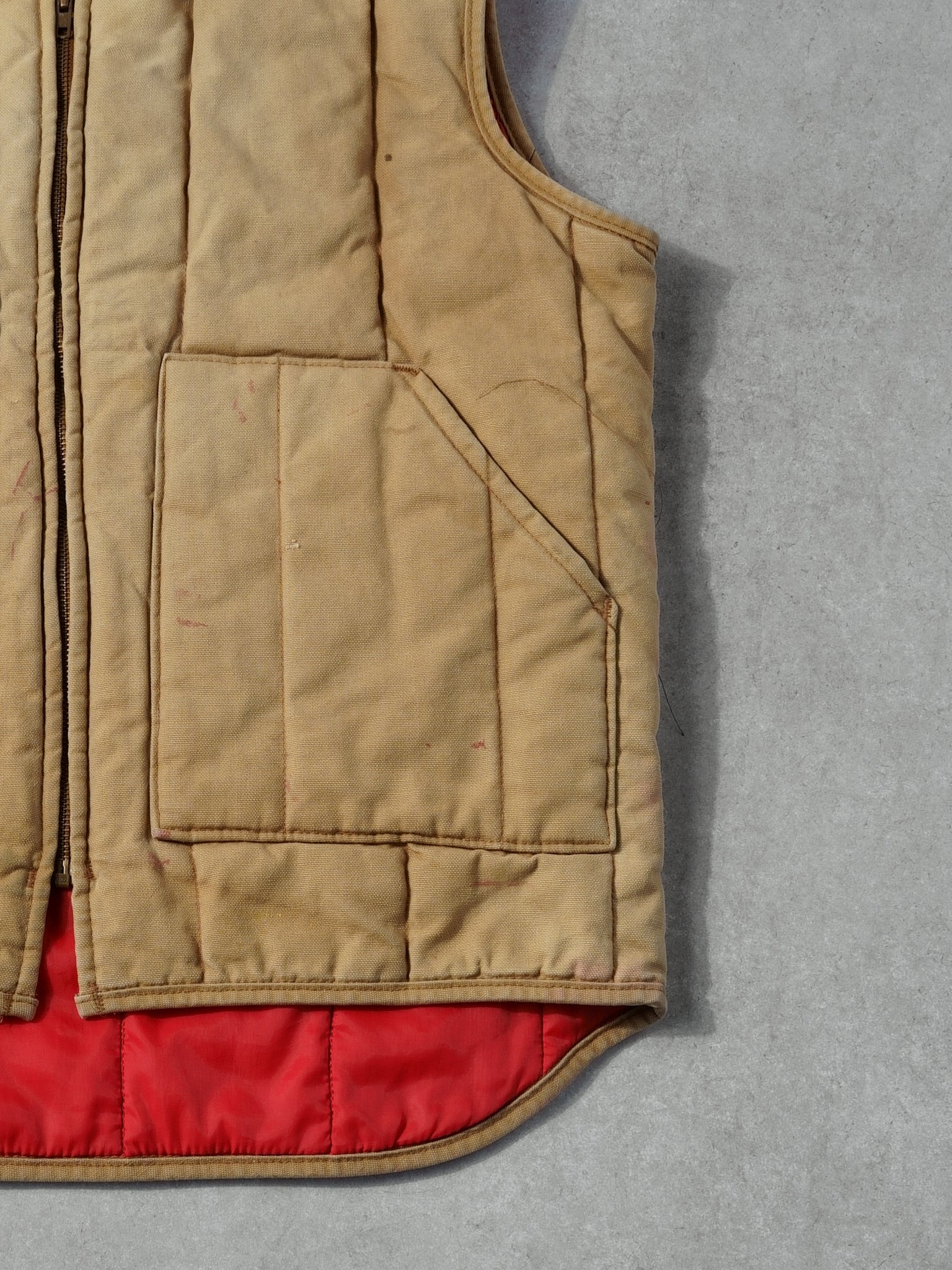 Vintage 90s Light Brown Blizzard USA Insulated Workwear Vest (L)