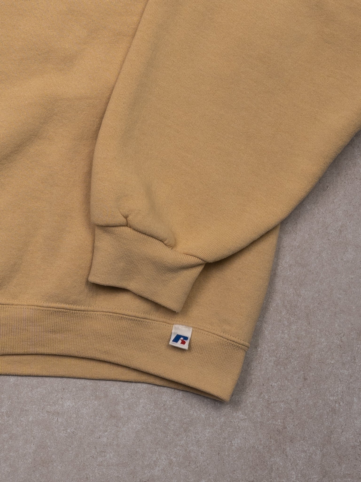 Vintage 00s Yellow Russell Athletics Blank Crewneck (L)