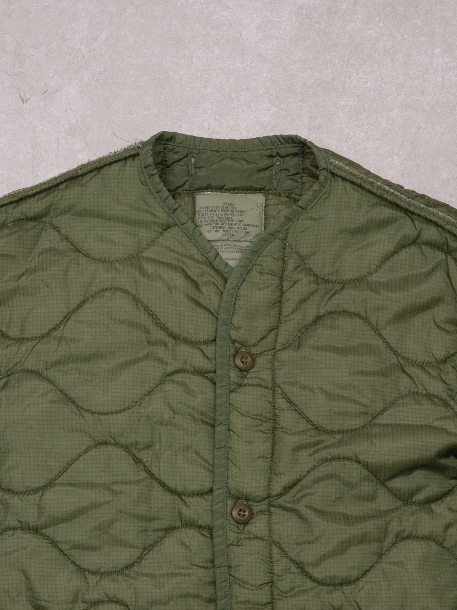 Vintage 80s Green Army Liner Jacket 3.0 (L/XL)