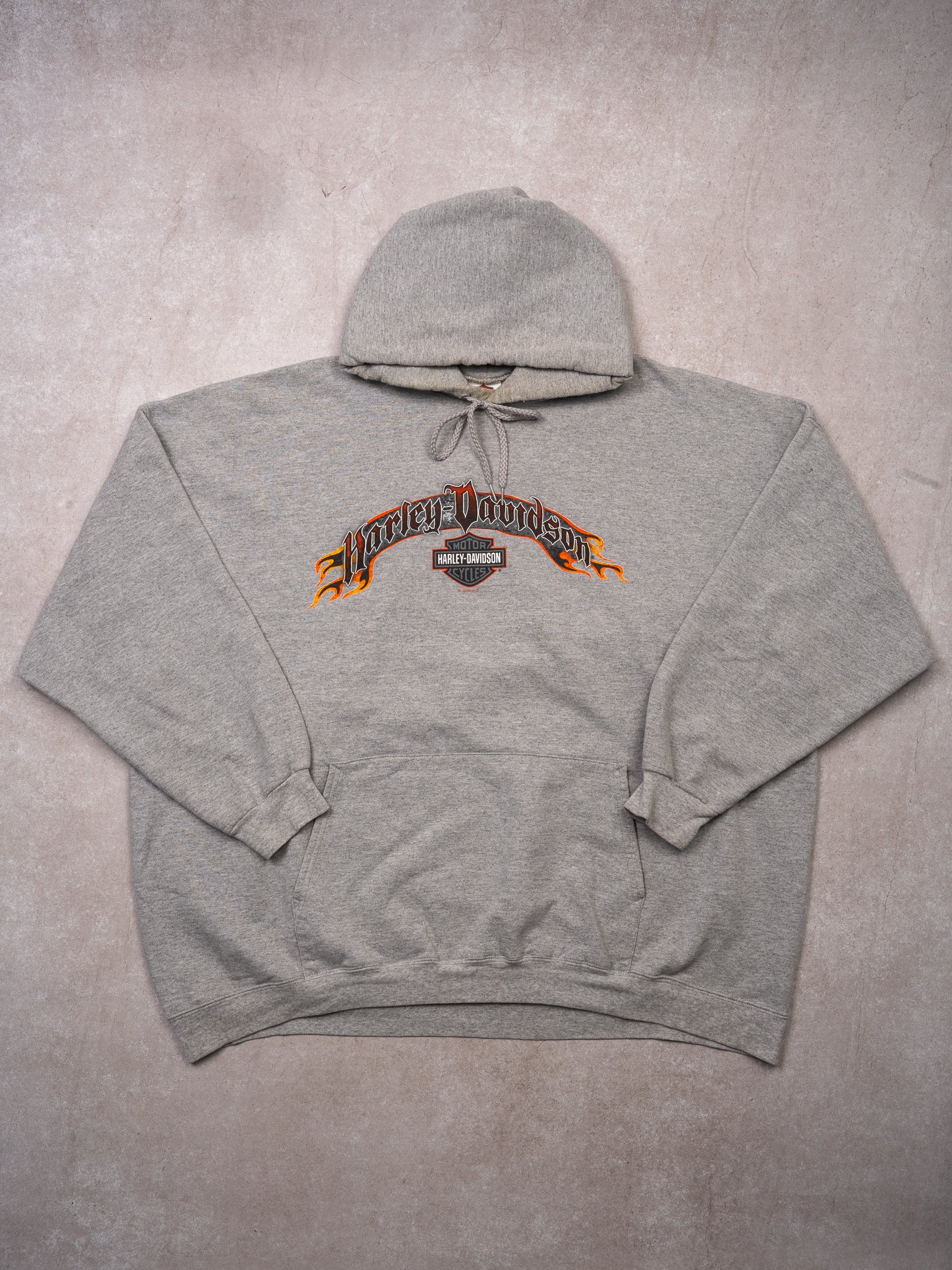 Vintage '09 Grey Harley Davidson Edmonton AB Hoodie (XXL)