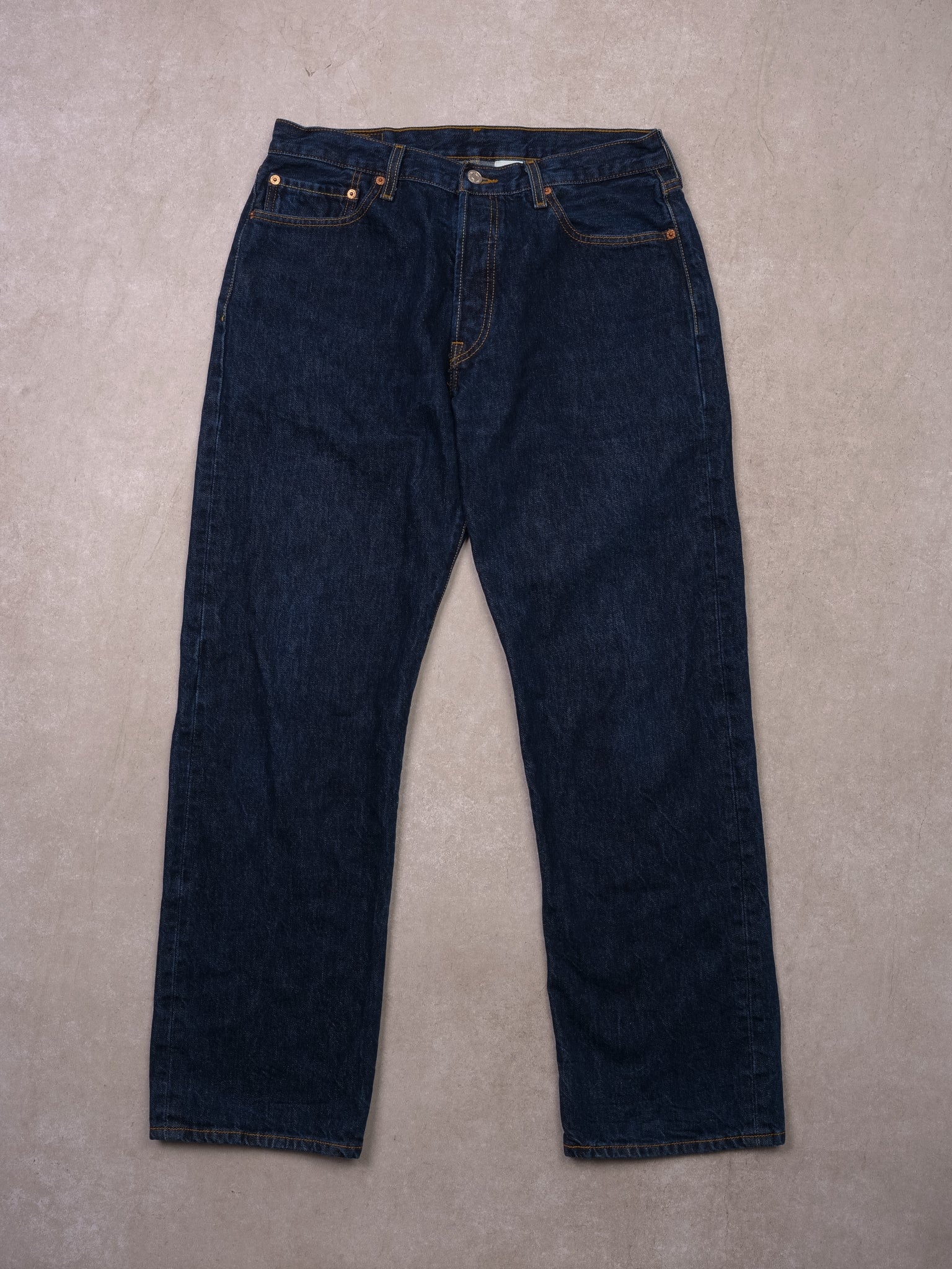Vintage 90s Dark Blue 501 Levi's Denim Jeans (30x30)