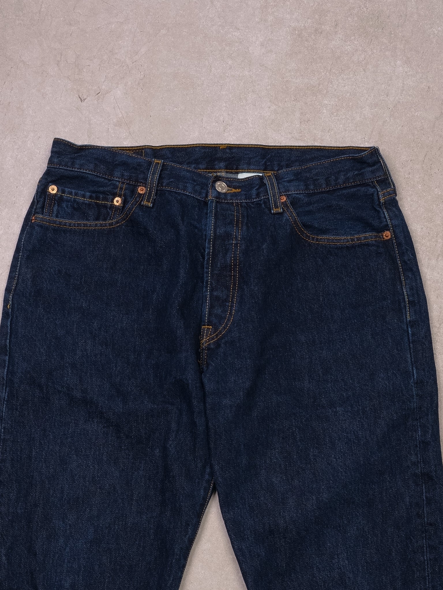 Vintage 90s Dark Blue 501 Levi's Denim Jeans (30x30)