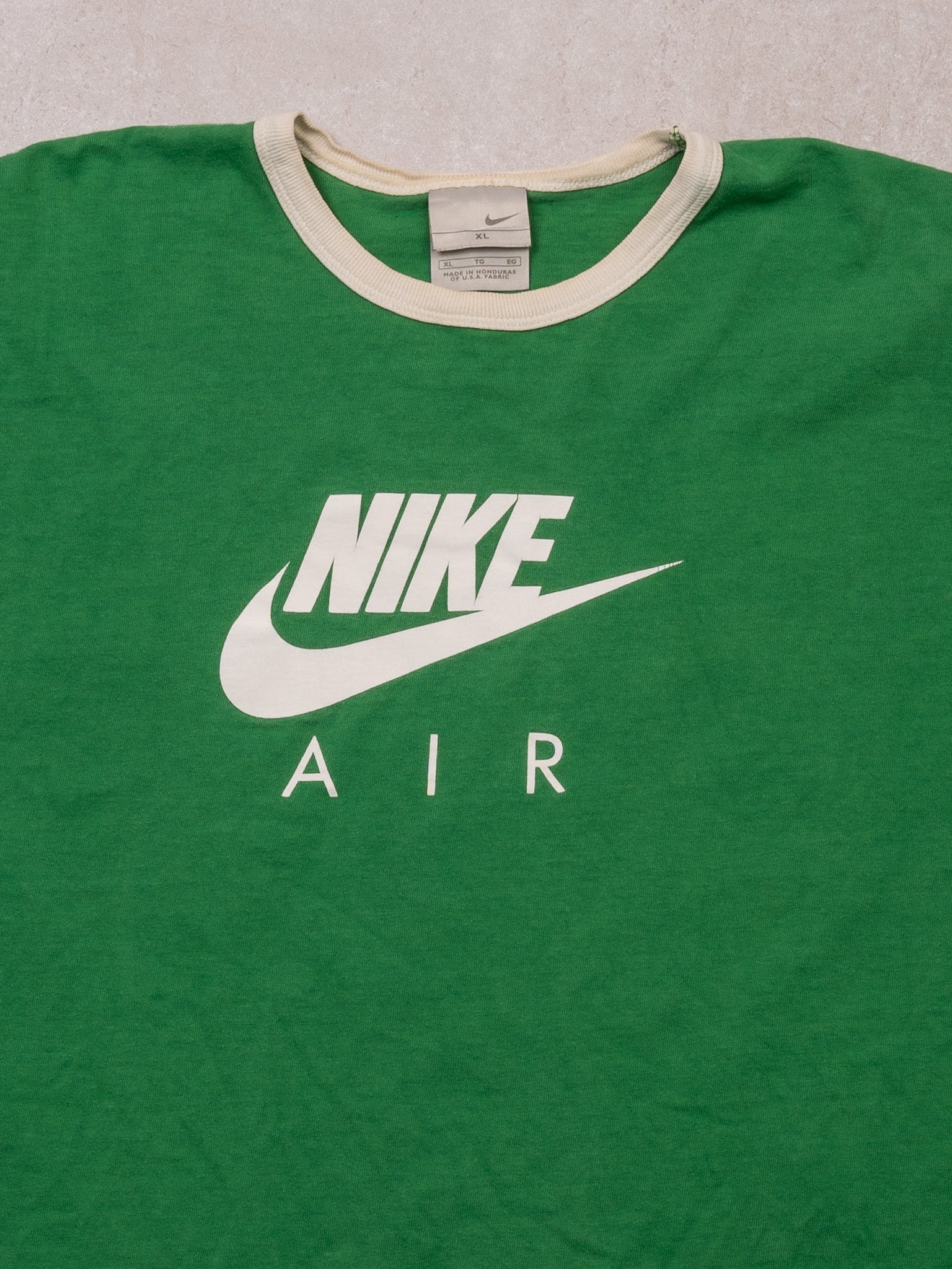 Vintage Y2K Green Nike AIr Ringer Tee (L)