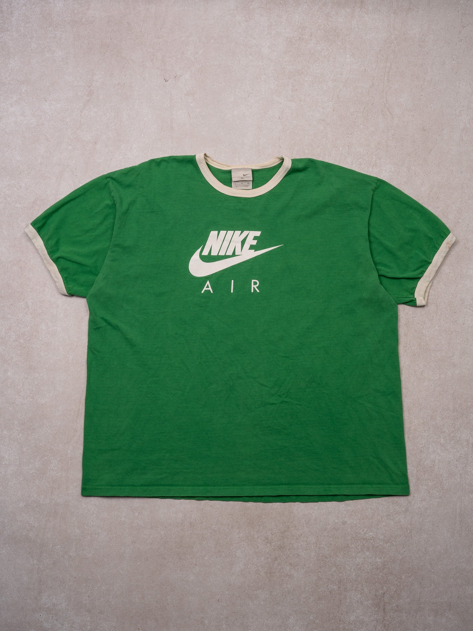 Vintage Y2K Green Nike AIr Ringer Tee (L)