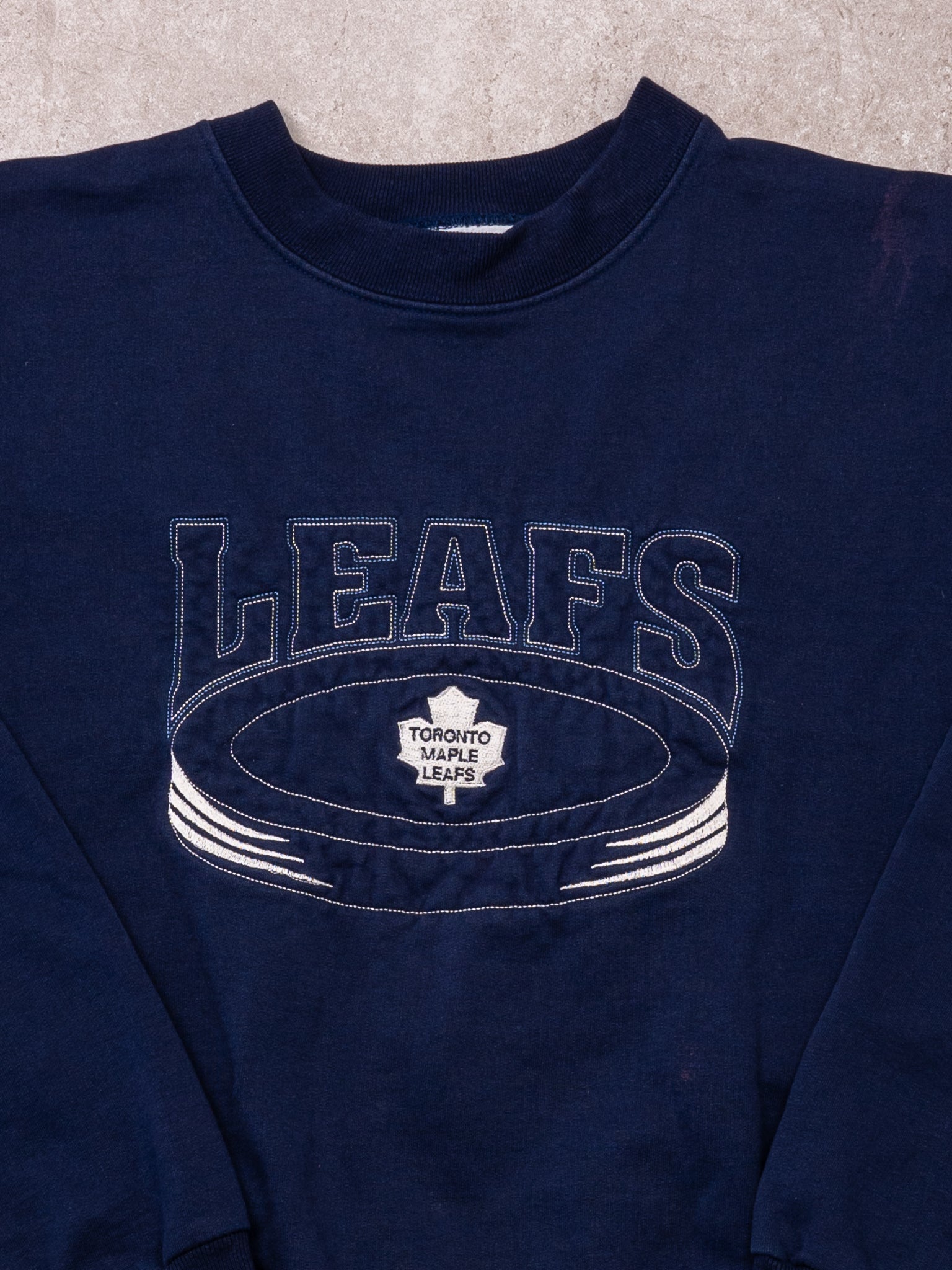 Vintage 90s Navy Toronto Maple Leafs Crewneck (M/L)