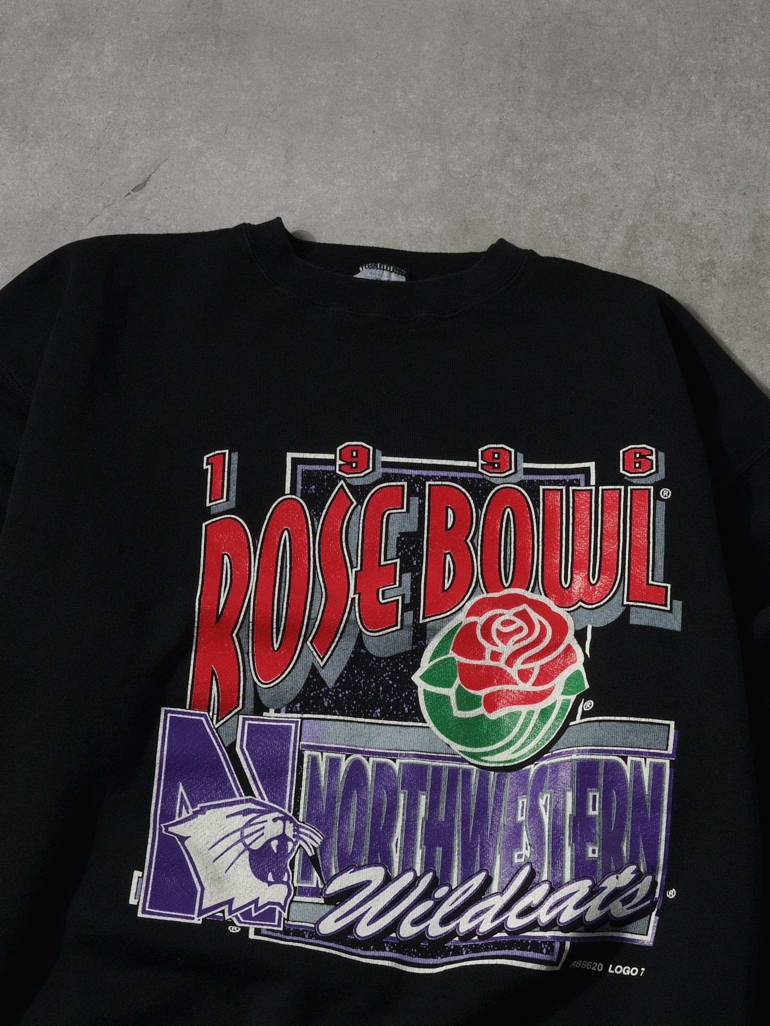 VIntage 96' Black Rose Bowl Northwestern Wildcats Crewneck (L)