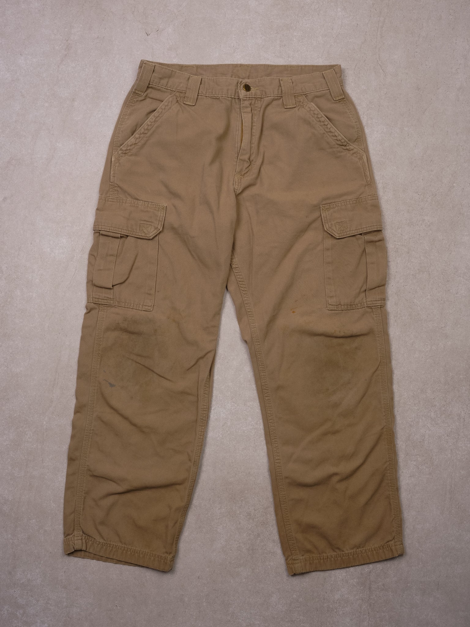 Vintage Dark Beige Carhartt Loose Fit-Cargo-Pants (32x28)