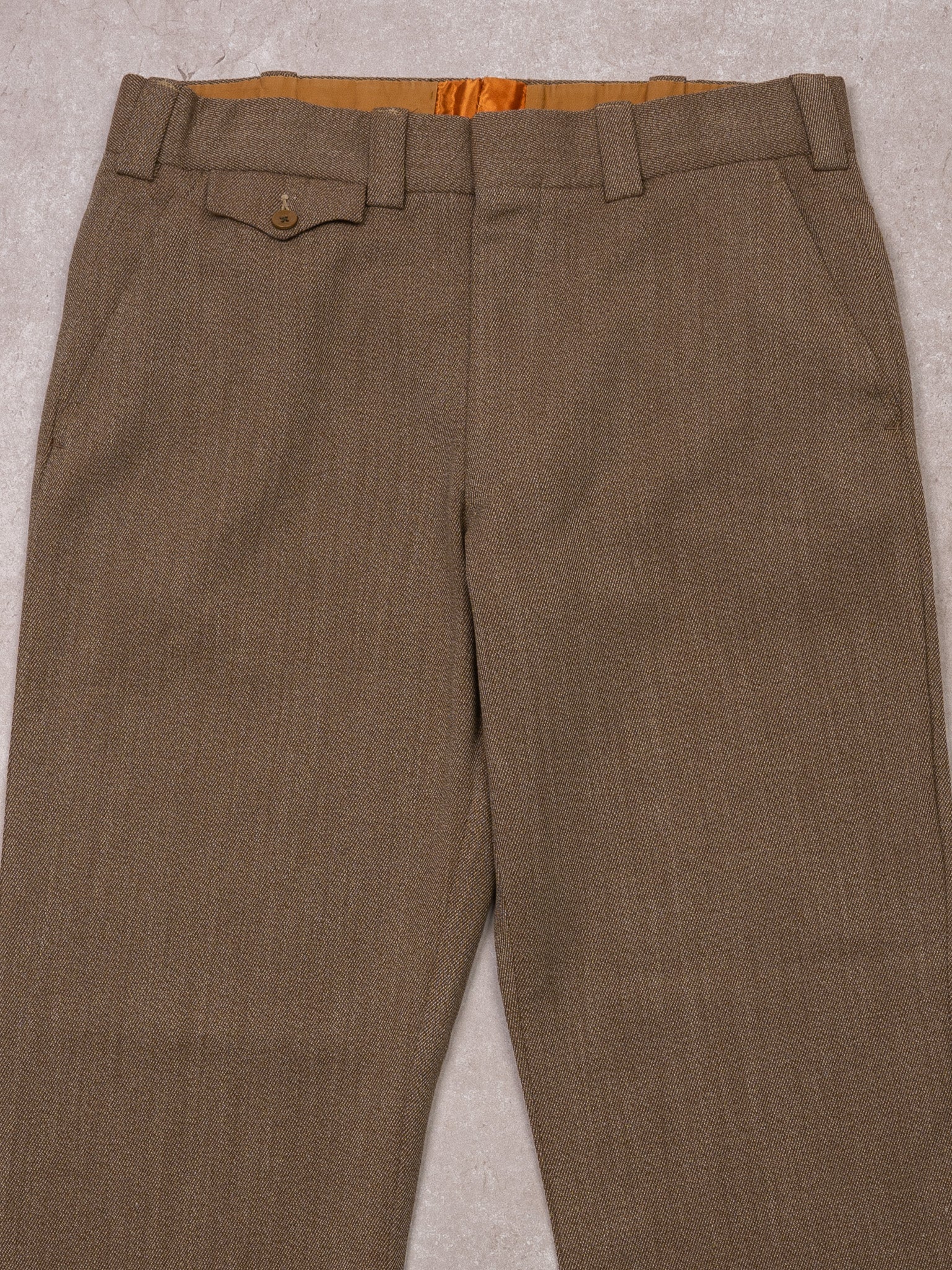 Vintage 60s Brown Wool Dress Pants (34 x 28)
