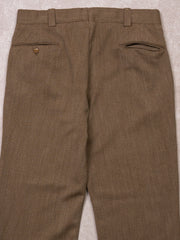 Vintage 60s Brown Wool Dress Pants (34 x 28)