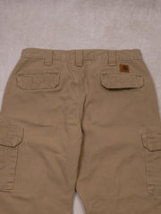 Vintage Dark Beige Carhartt Loose Fit-Cargo-Pants (32x28)