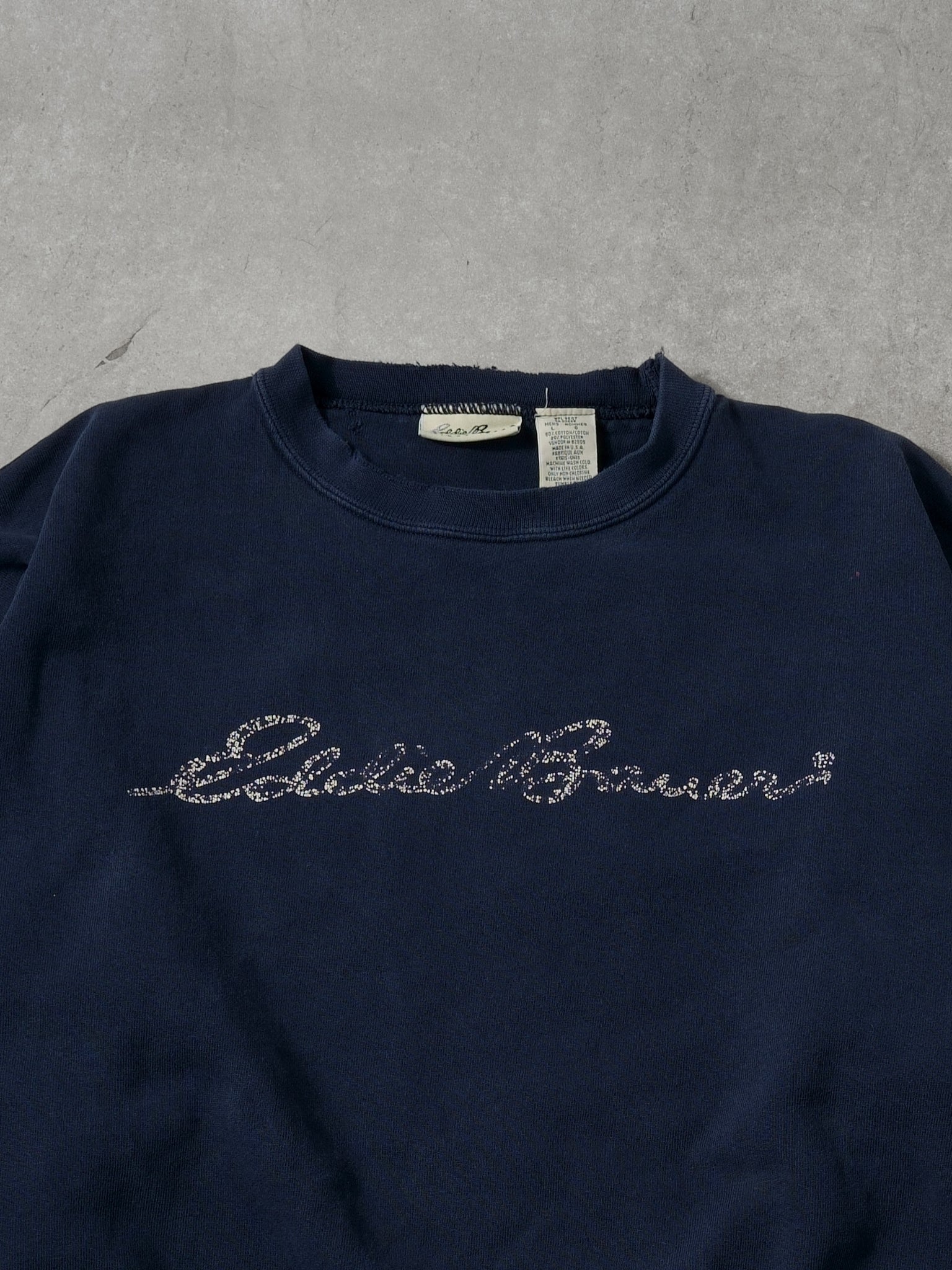 Vintage 90s Navy Blue Eddie Bauers Crewneck (XL)