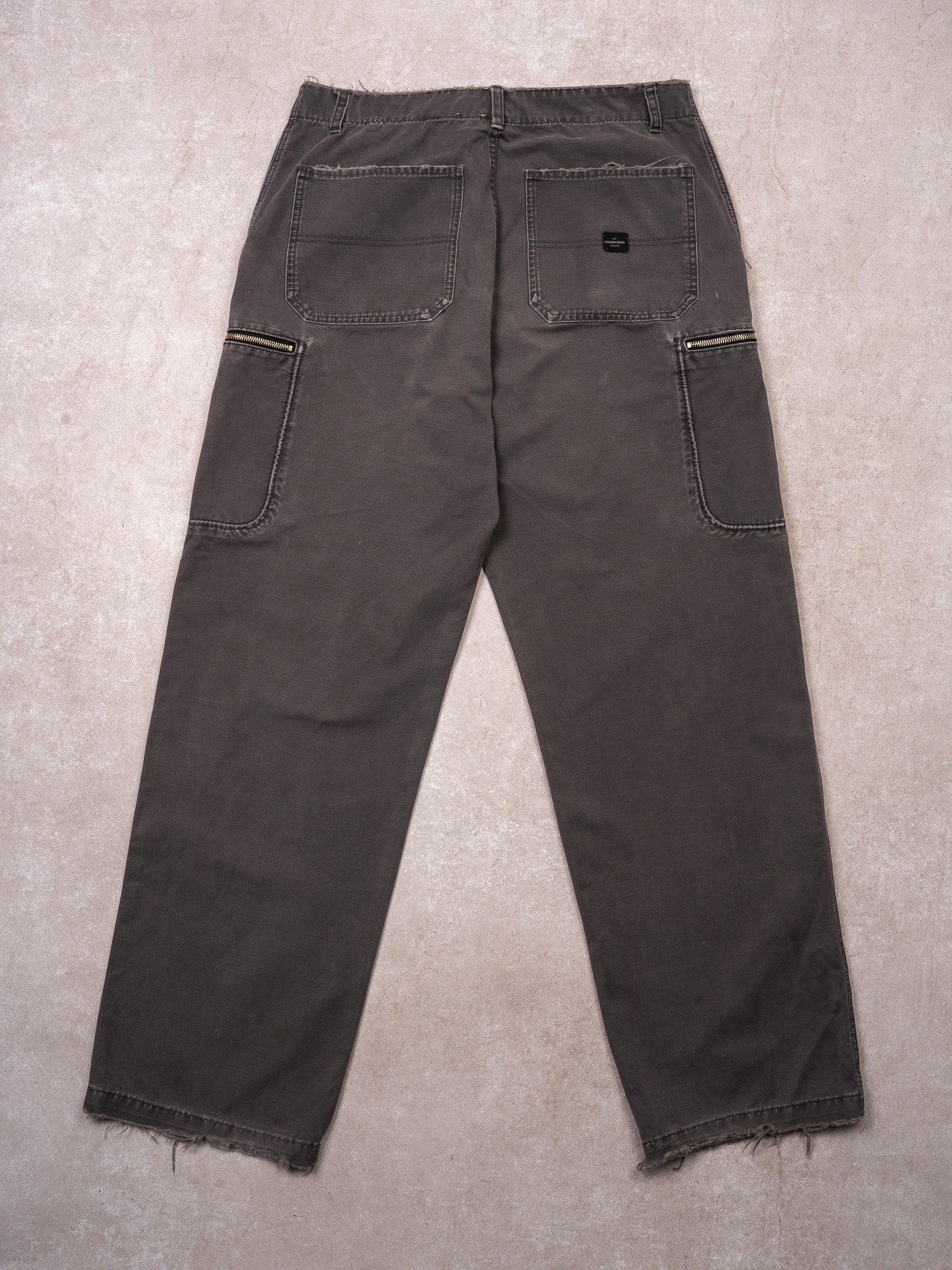 Vintage 90s Grey Calvin Klein Cargo Pants (33 x 32)