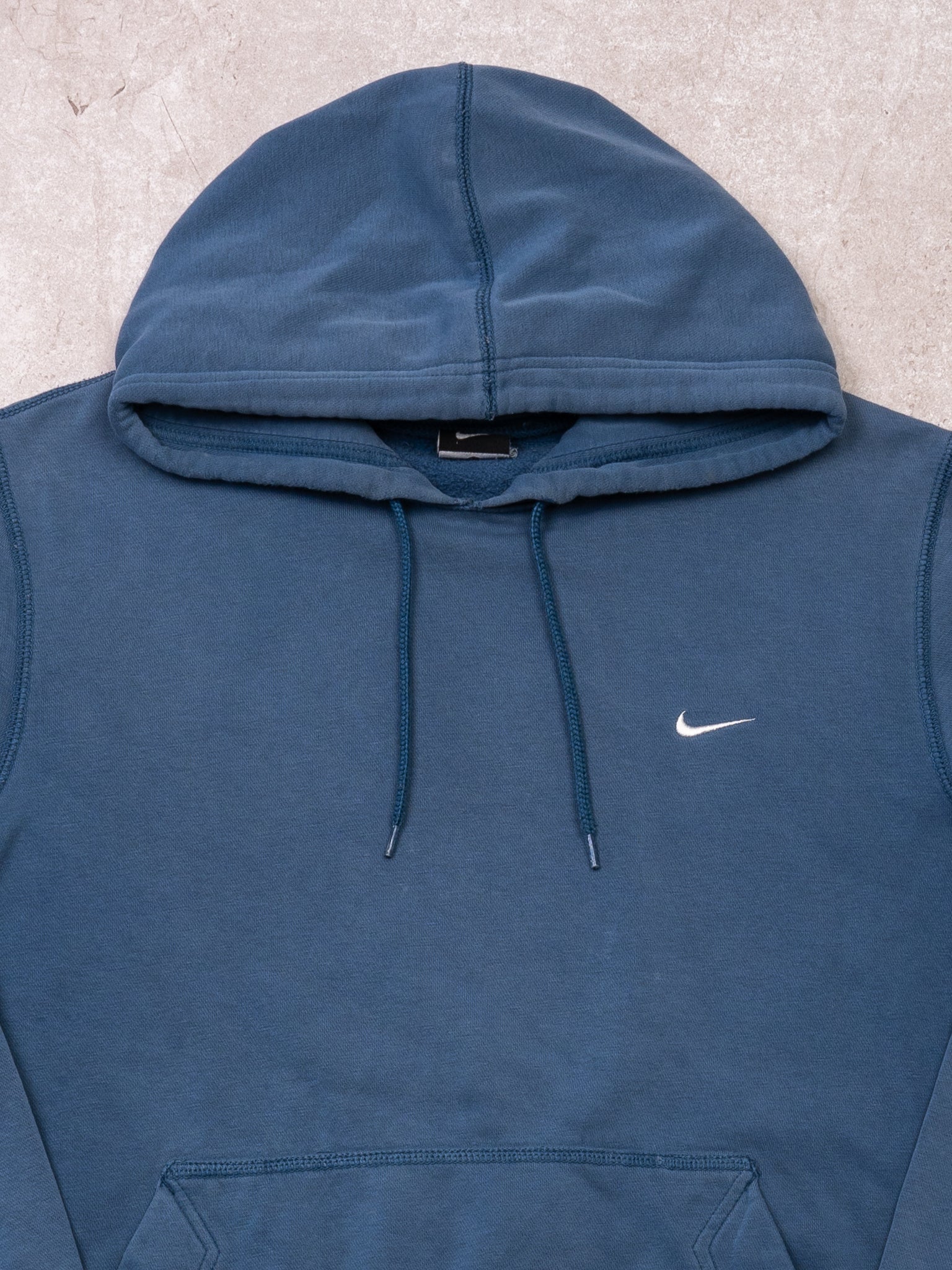 blue nike hoodie with checks all over