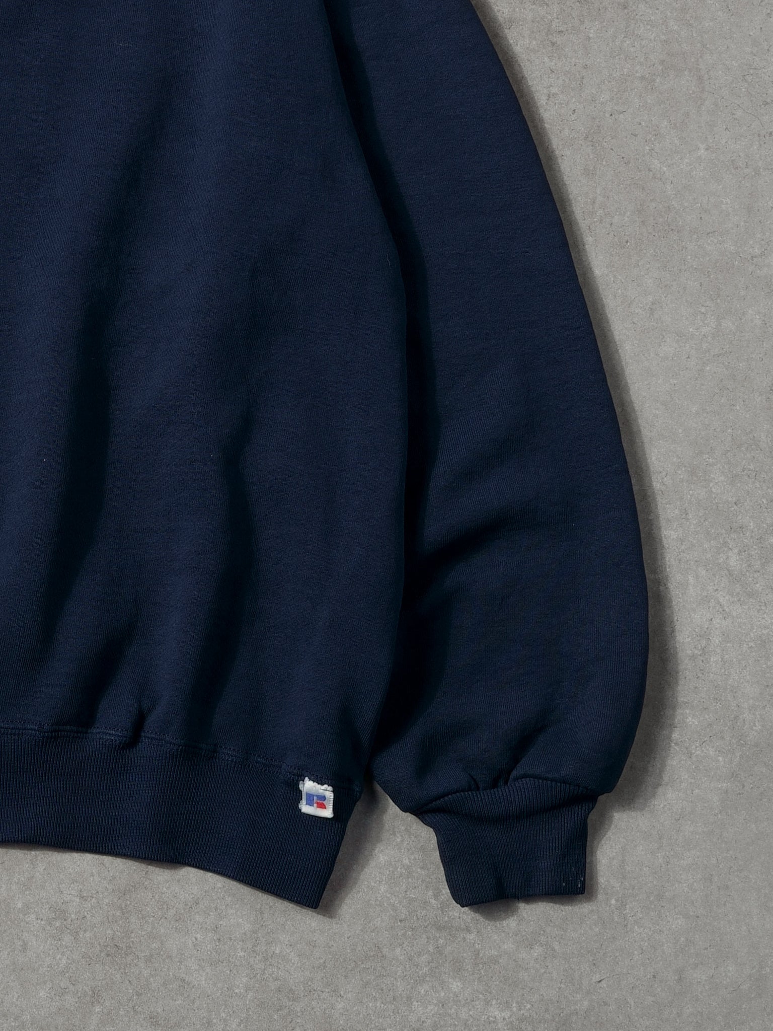 Vintage 90s Navy Blue Russell Athletics Blank Crewneck (Xl)