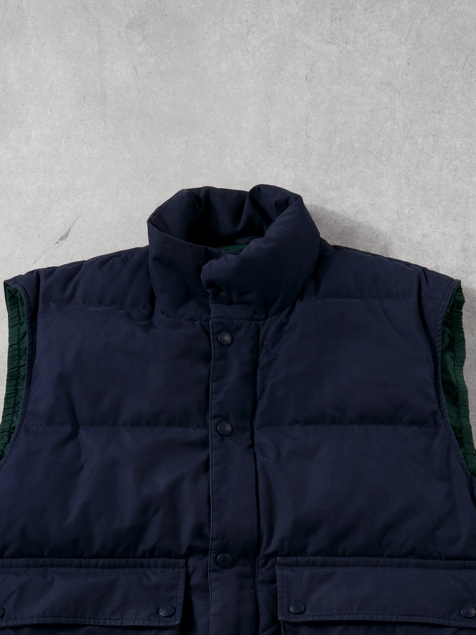 Vintage 90s Navy Blue Eddie Bauer Puffer Vest (L)