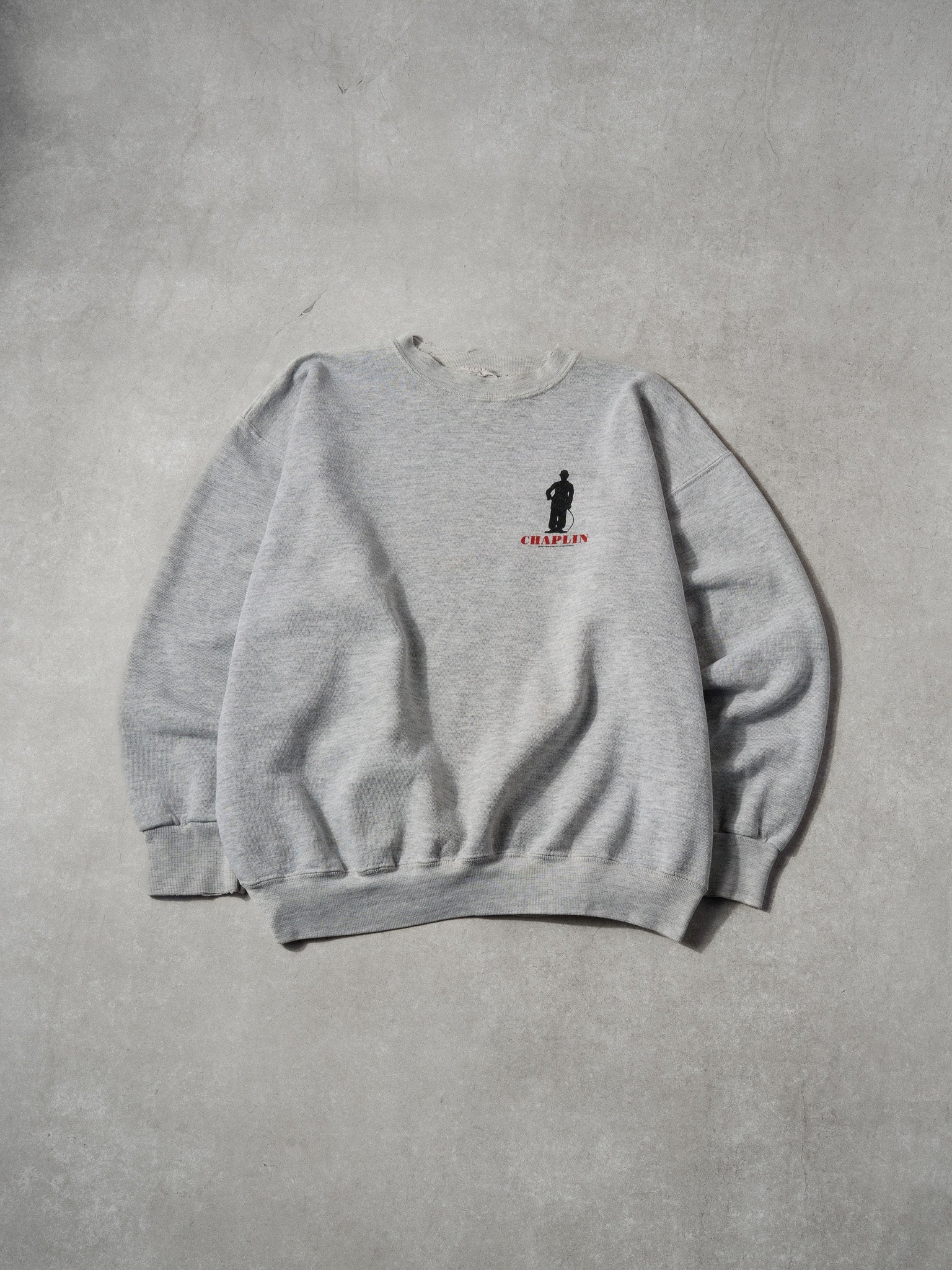 Vintage 90s Grey Chaplin Tultex Crewneck (L)