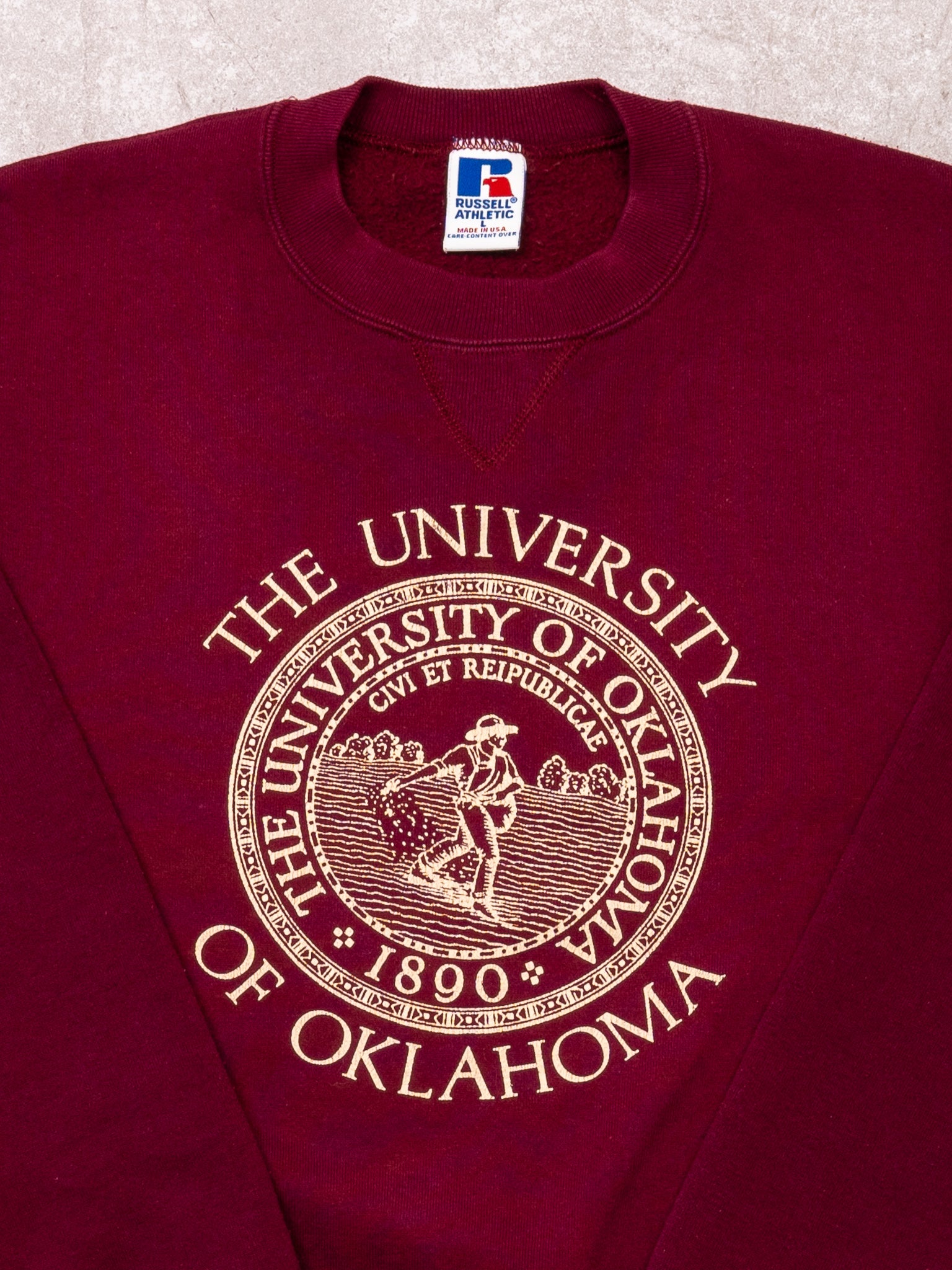 Vintage Maroon University Of Oklahoma Crewneck (M)