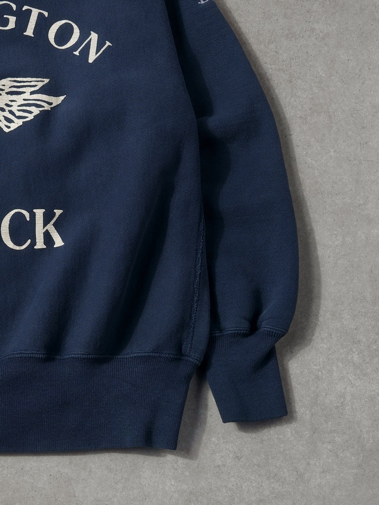Vintage 91' Navy Blue Lexington Track and Field Reverse Weave Lee Crewneck (L)