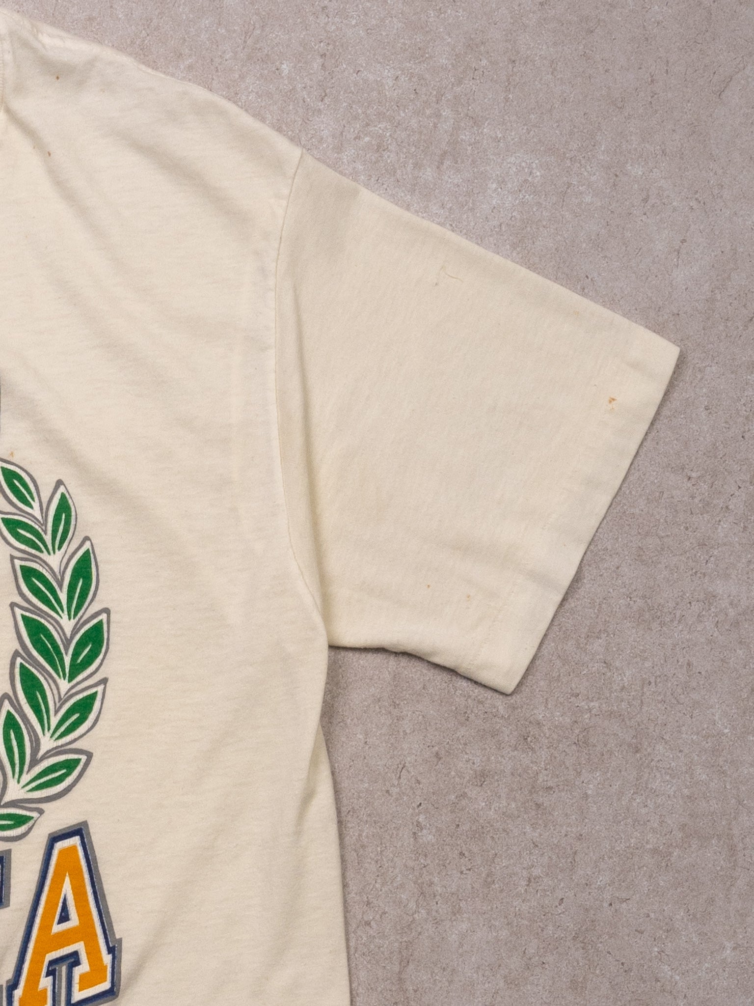 VIntage White West Virginia SIngle Stitch Tee (S)