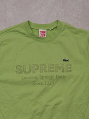 Lime Green Supreme x Lacoste Sportif Paris Crewneck (S)