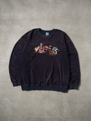 Vintage 90s Washed Navy Blue Looney Tunes Warner Bros Crewneck (XXL)