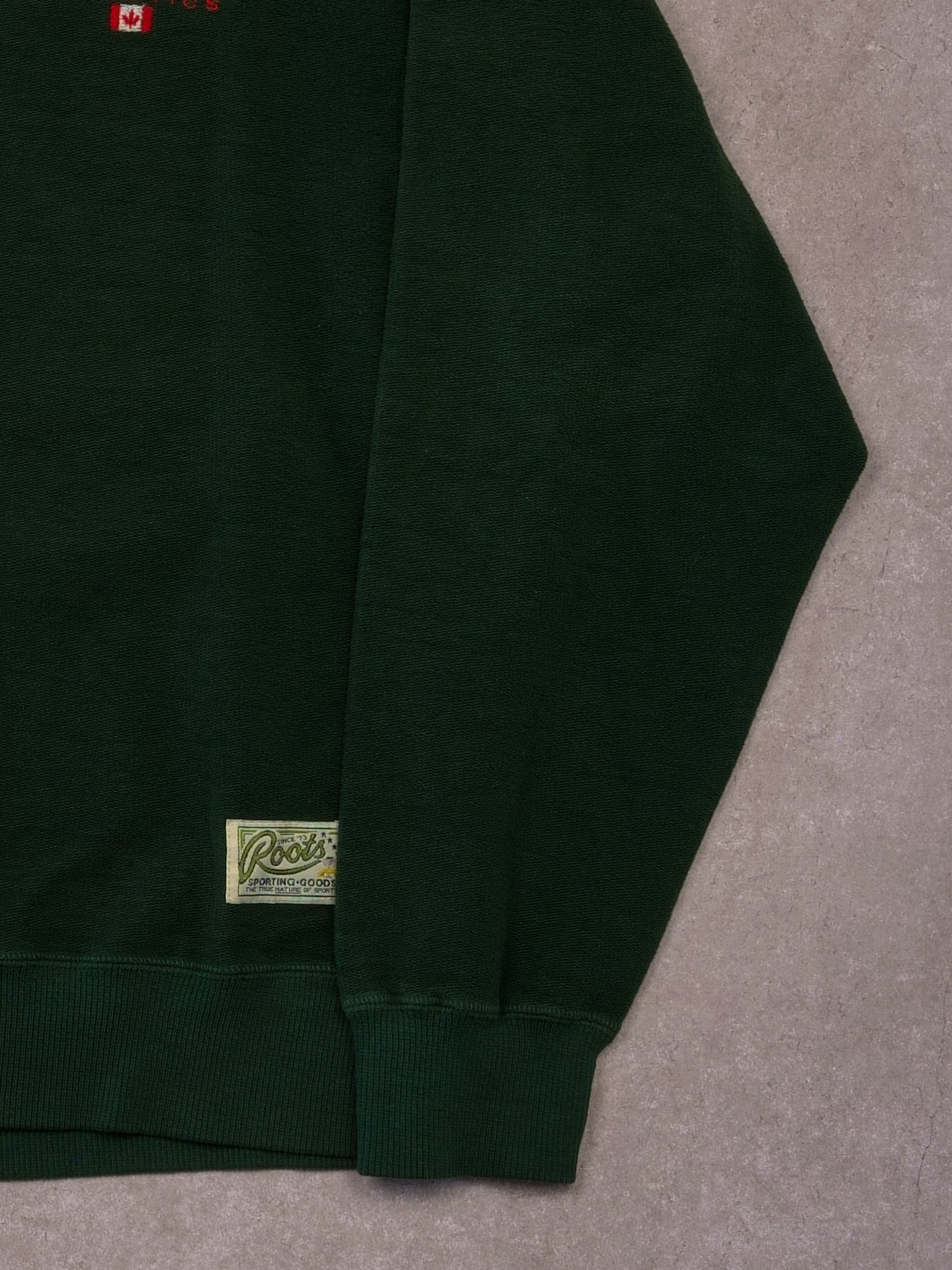 Vintage 90s Pine Green Roots Canada Crewneck (M)