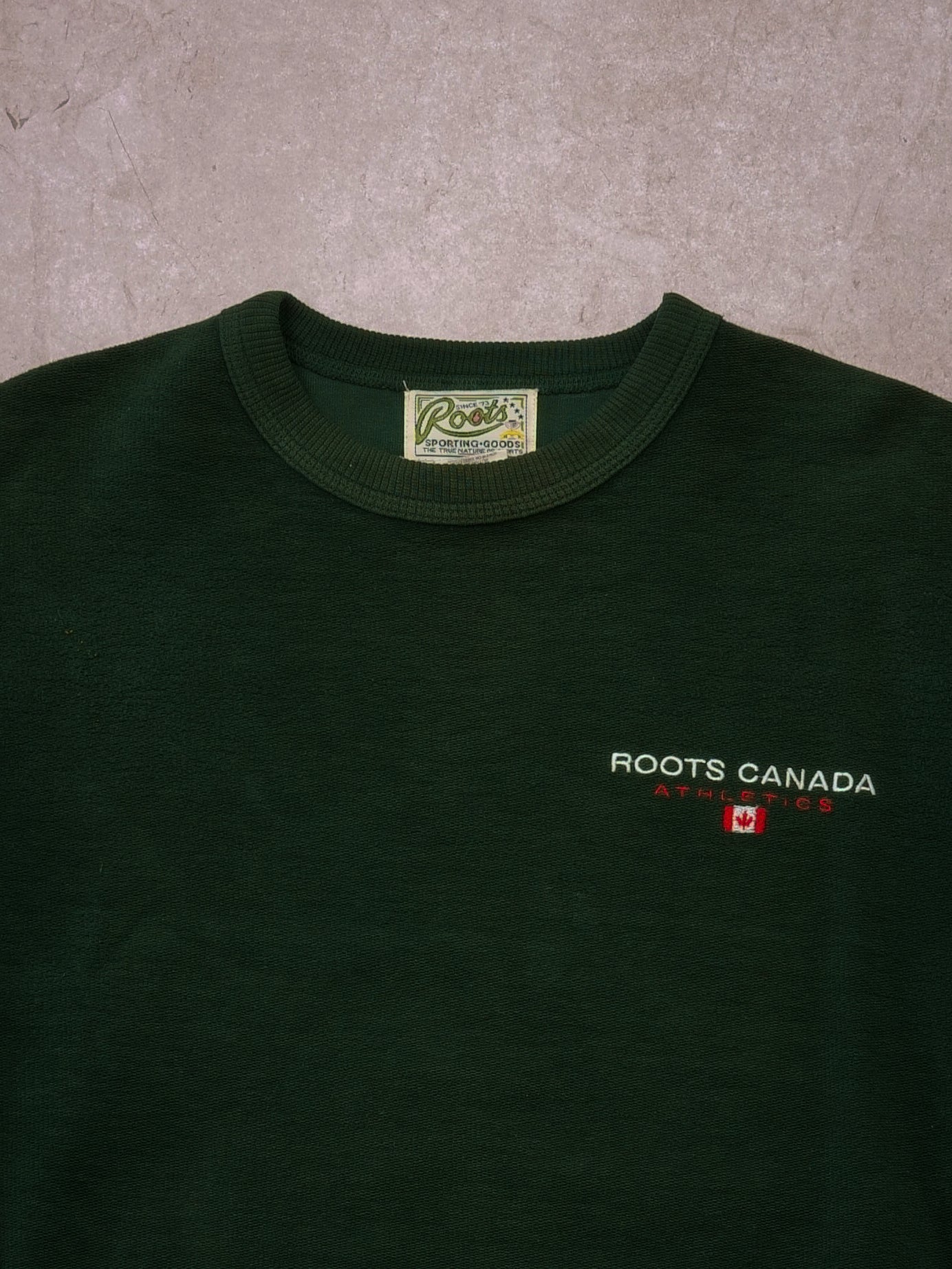 Vintage 90s Pine Green Roots Canada Crewneck (M)