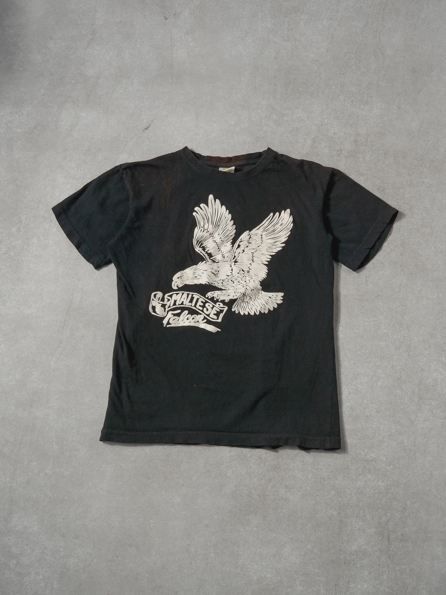Vintage 90s Black Maltese Falcon Graphic Tee (S)