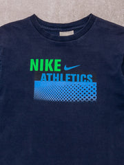 Vintage Y2K Washed Navy Nike Atheltics 72 Baby Tee (S)