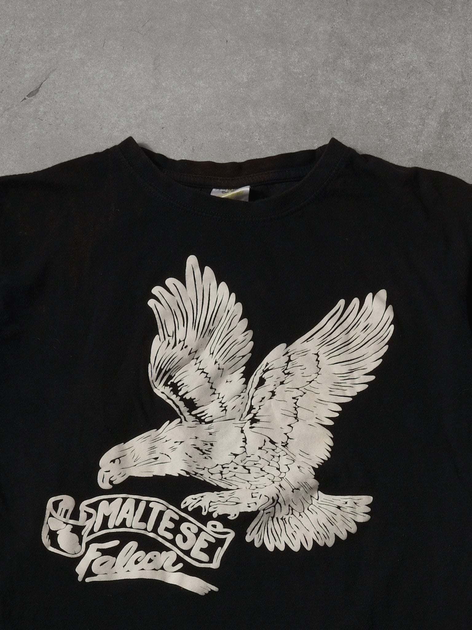 Vintage 90s Black Maltese Falcon Graphic Tee (S)