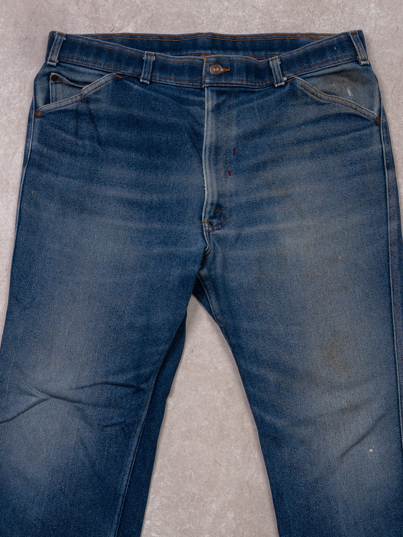 Vintage 70s Blue Levi Action Casual Jeans (36 x 30)