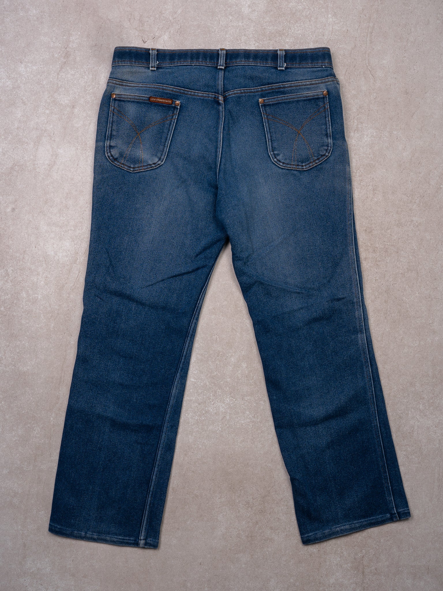 Vintage 70s Blue Levi Action Casual Jeans (36 x 30)
