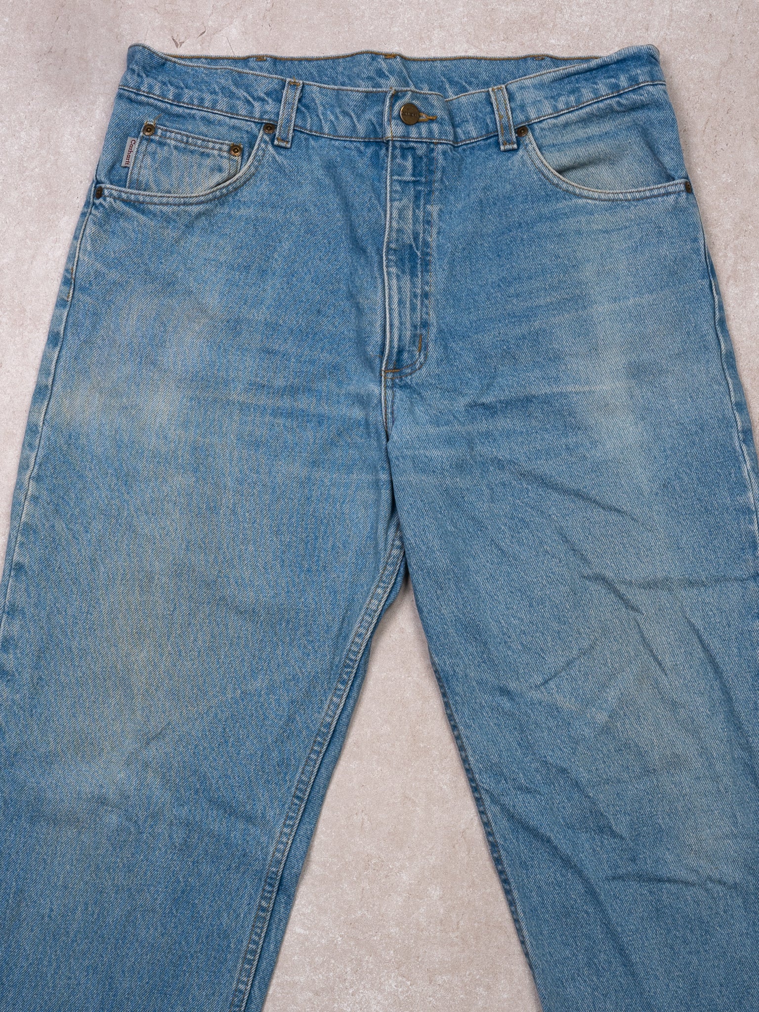 Vintage Light Blue Carhartt Straight Leg Jeans (34 x 32)