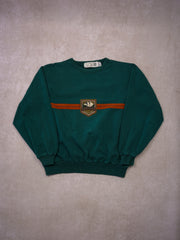 Vintage 90s Green Otsego Ski Club Stripped Crewneck (L/XL)