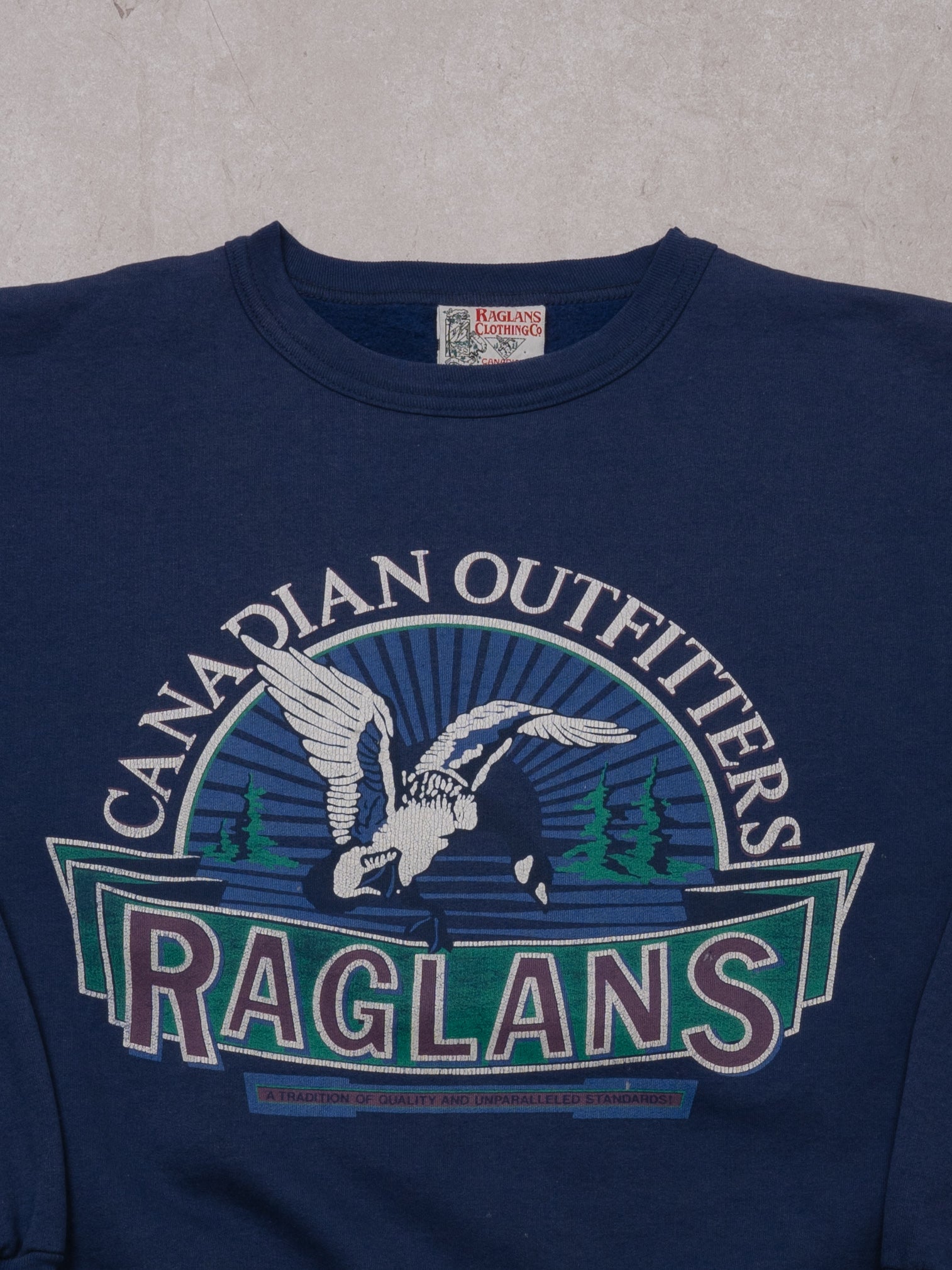 Vintage 90s Navy Blue Canadian Outfitters Raglans Crewneck (M/L)