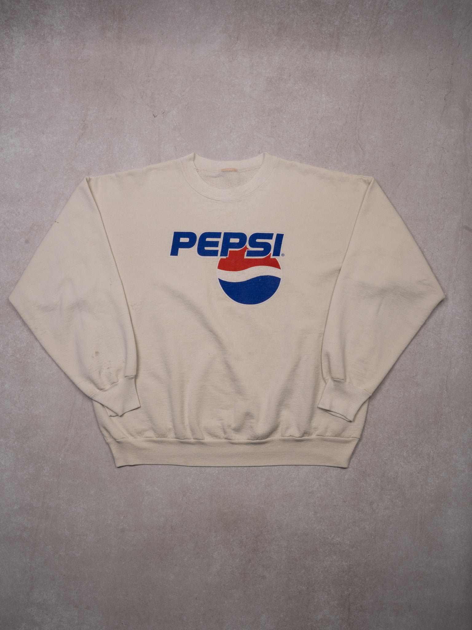 Vintage 90s Rugged Cream Pepsi Crewneck (L)