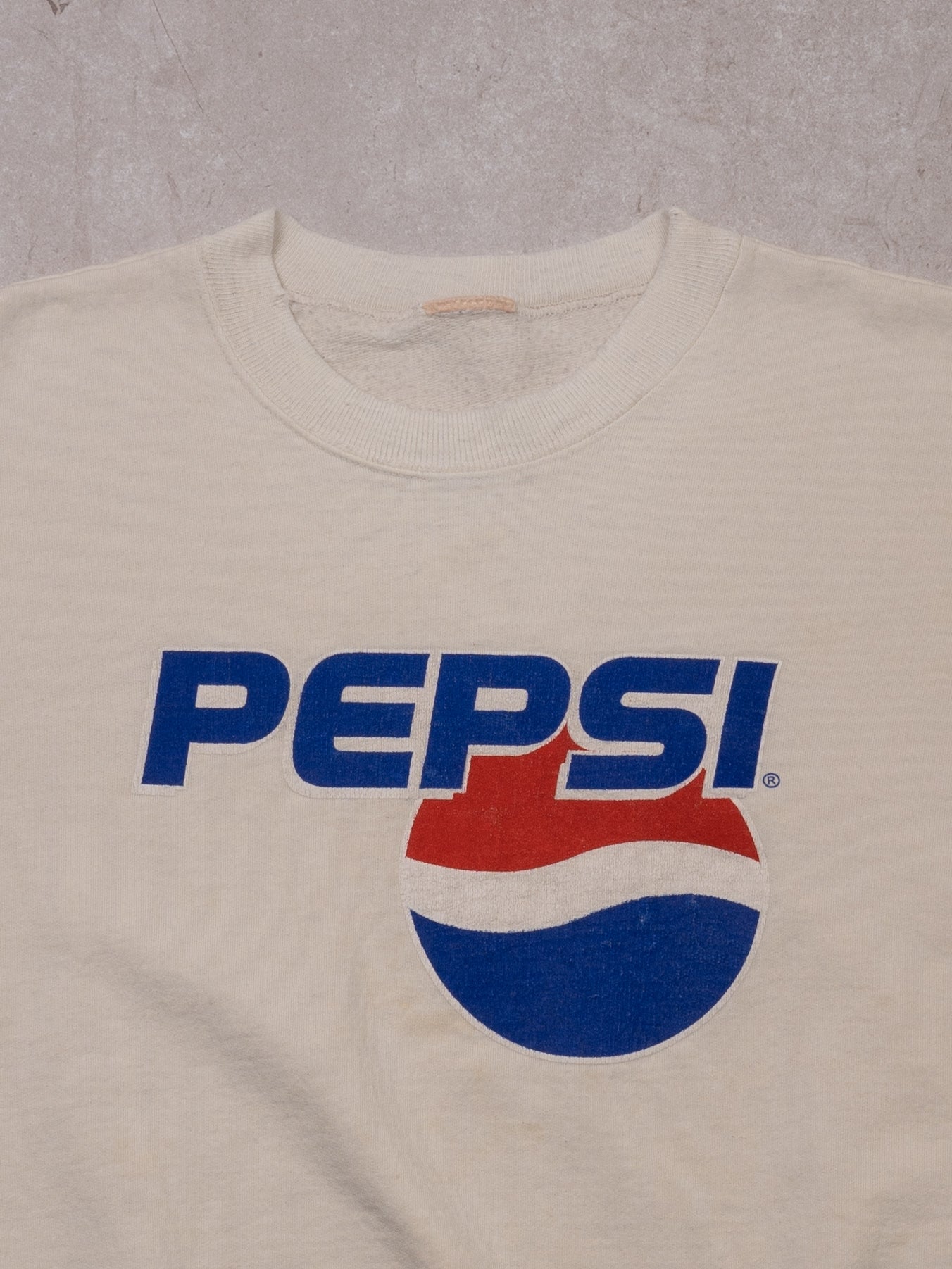 Vintage 90s Rugged Cream Pepsi Crewneck (L)