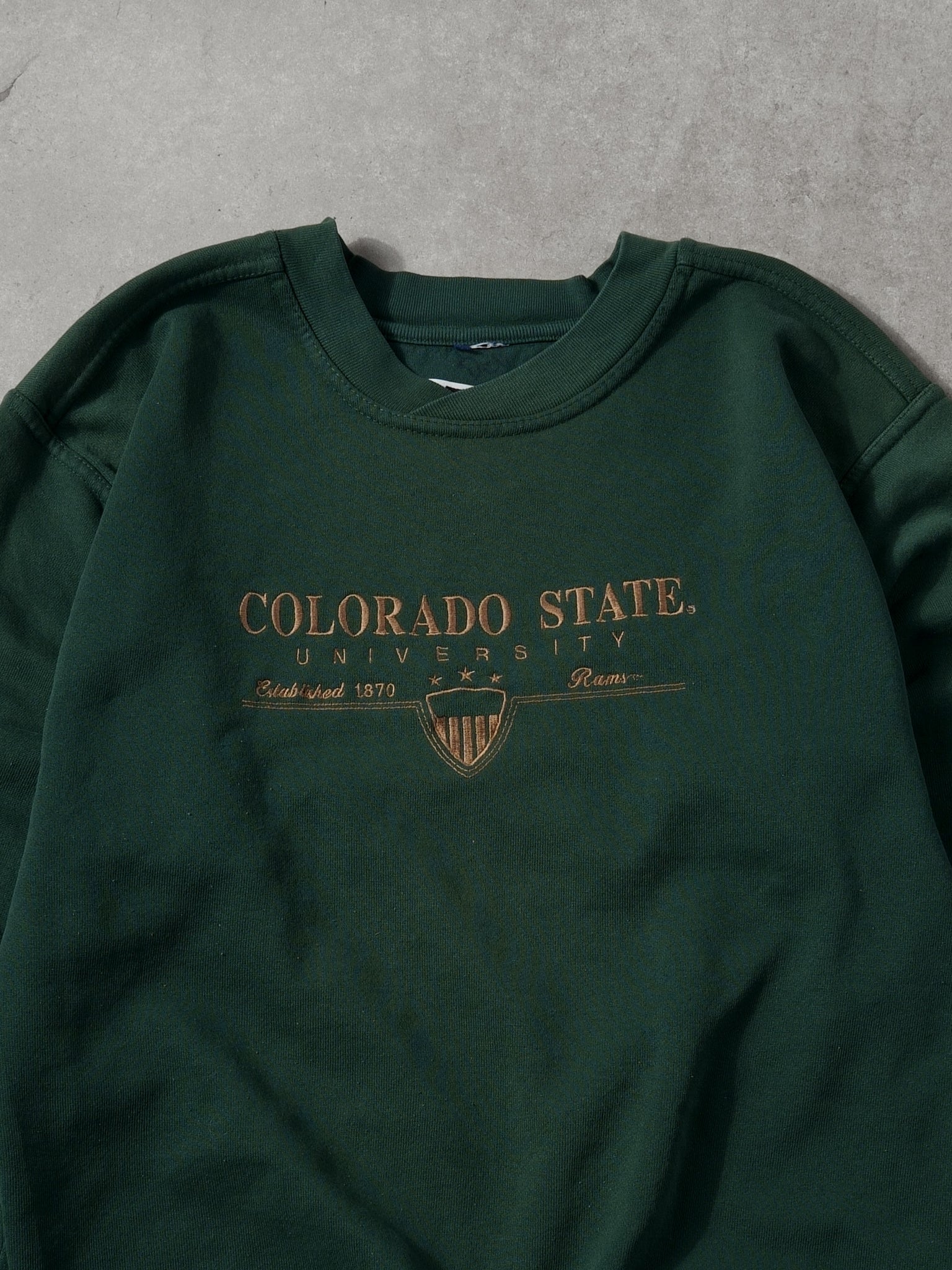 Vintage 90s Pine Green Colorado State University Crewneck (M)