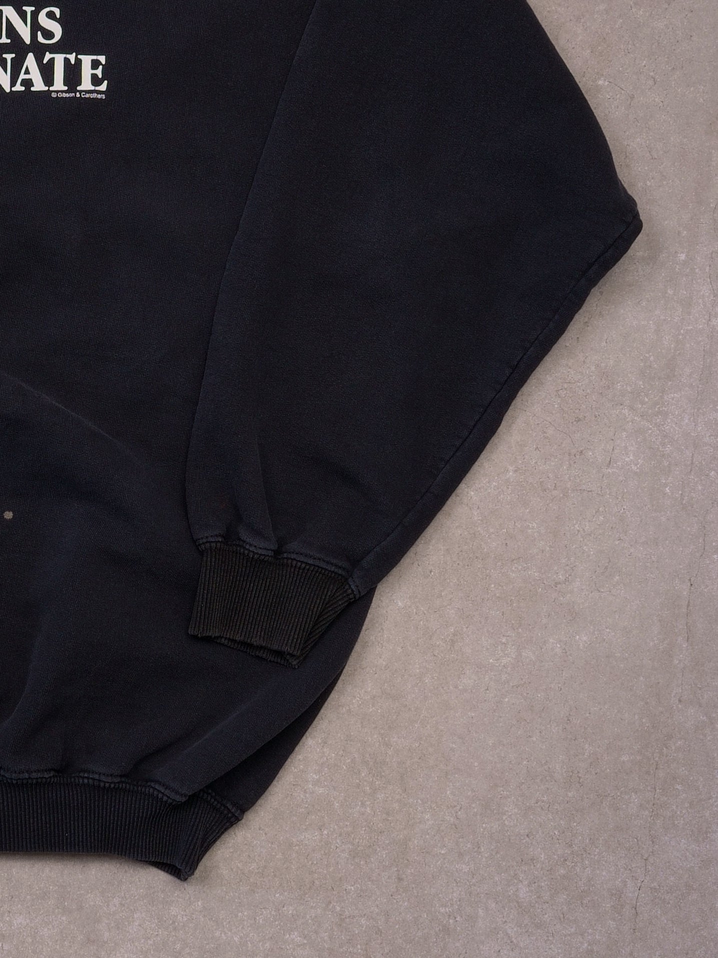 Vintage Washed Black "Top 10 Reason to Procrastine 1." Crewneck (L)