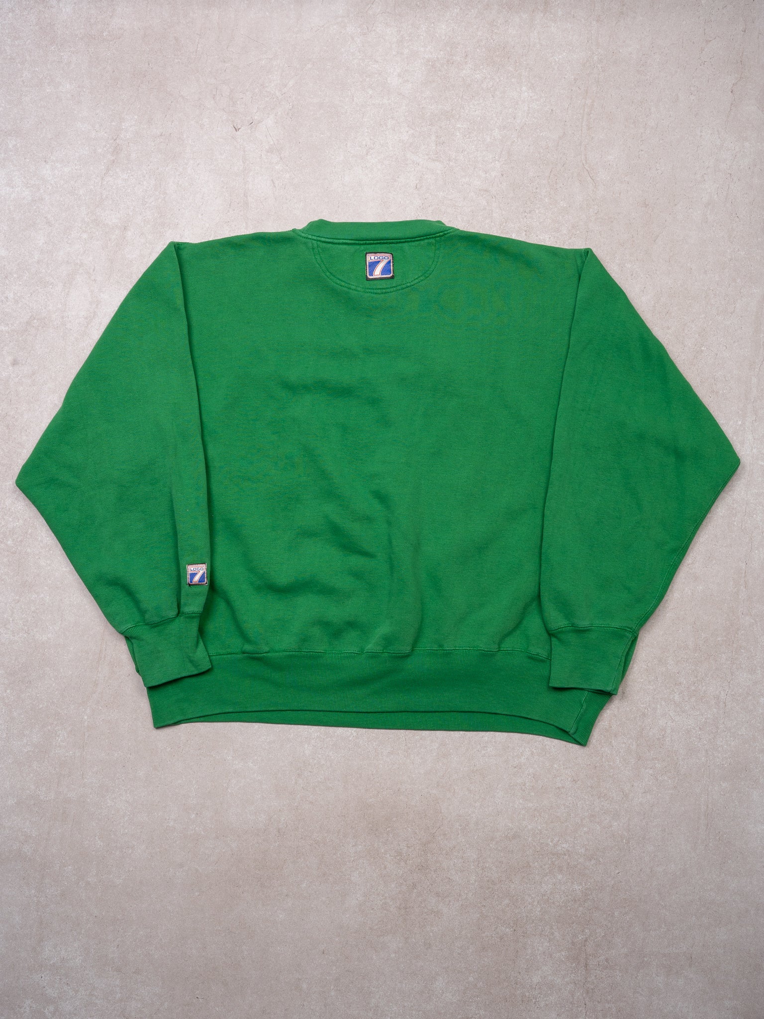 Vintage 90s Green Irish Notre Dame 7 Logos Boxy Crewneck