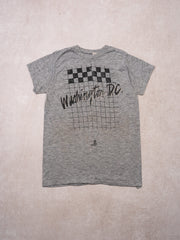 Vintage 80s Washington DC Checker Graphic Single Stitch Tee (S)