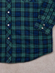 Vintage Blue + Green Plaid DIckies Insulated Jacket (L)