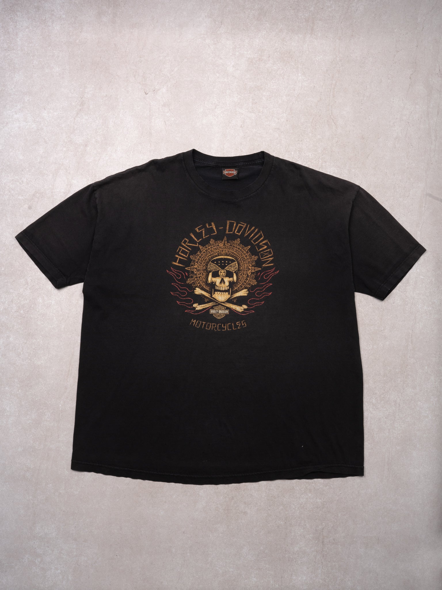 Vintage Black Harley Davidson Skull Oshawa ON Tee (XL/XXL)