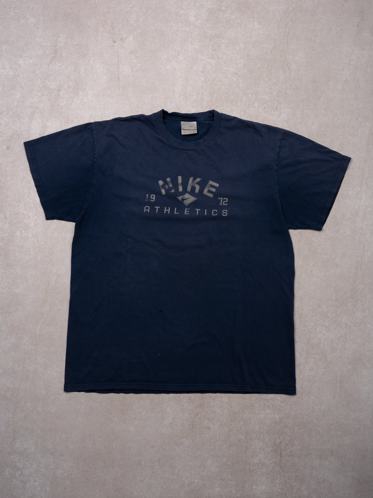 Vintage Y2K Navy Blue 1972 Nike Athletics Tee (M/L)