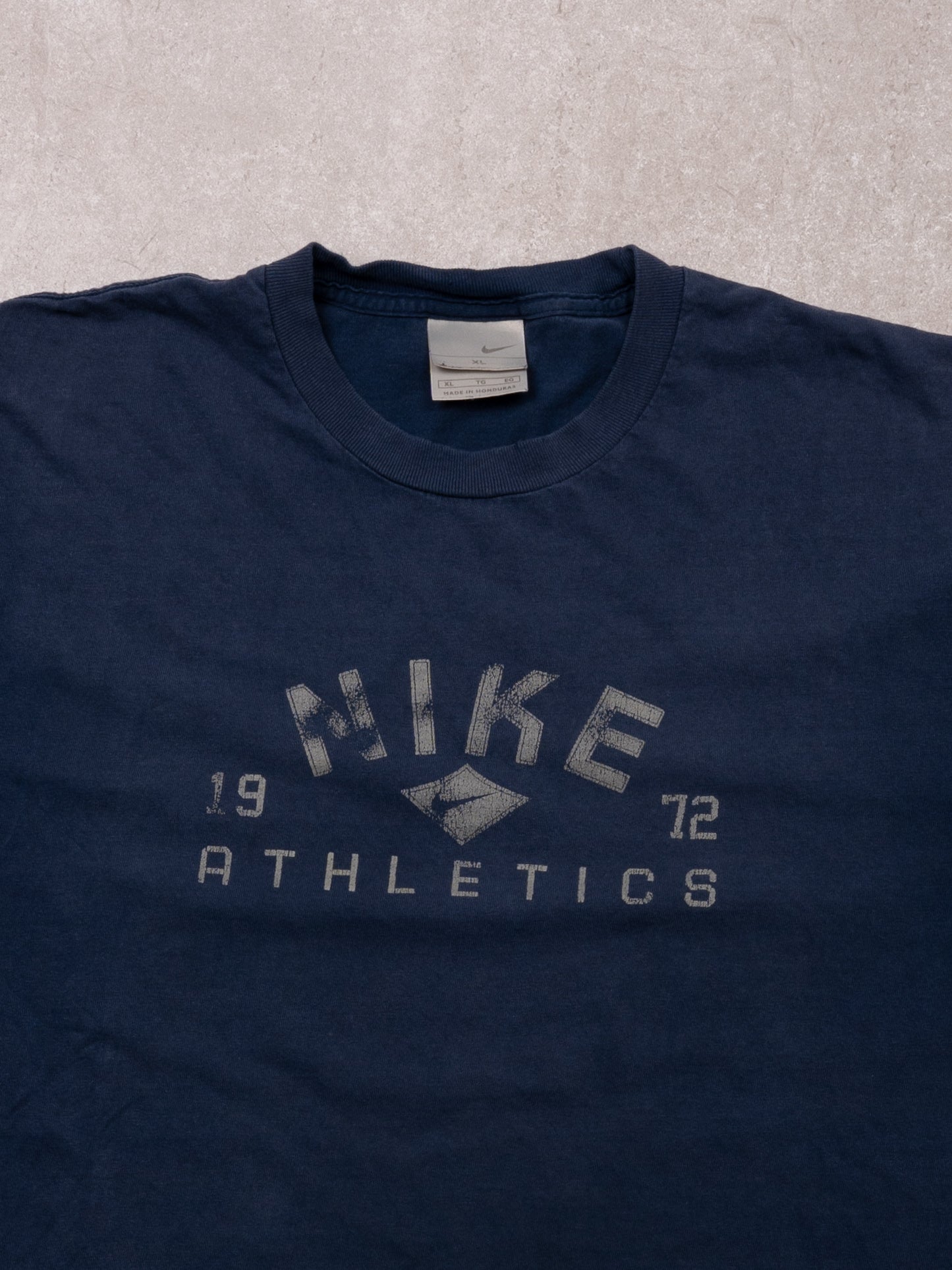 Vintage Y2K Navy Blue 1972 Nike Athletics Tee (M/L)