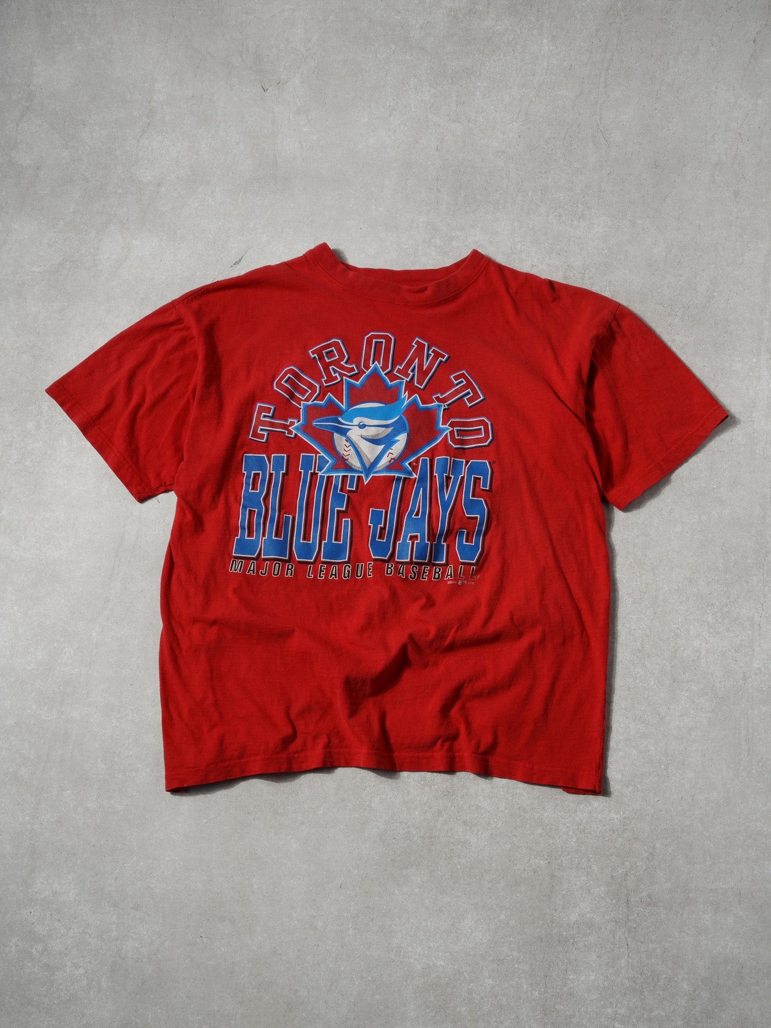 Vintage 98' Scarlet Red Toronto Blue Jays MLB Graphic Tee (M)
