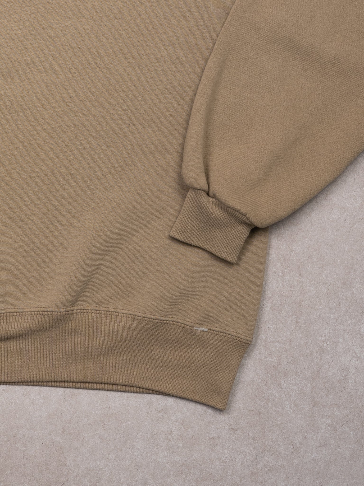 Vintage 90s Dark Beige Russell Athletics Blank Crewneck (L)
