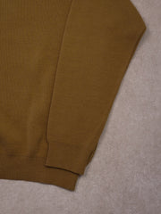 Vintage 80s Coffee Warren Double Knit Crewneck (L)