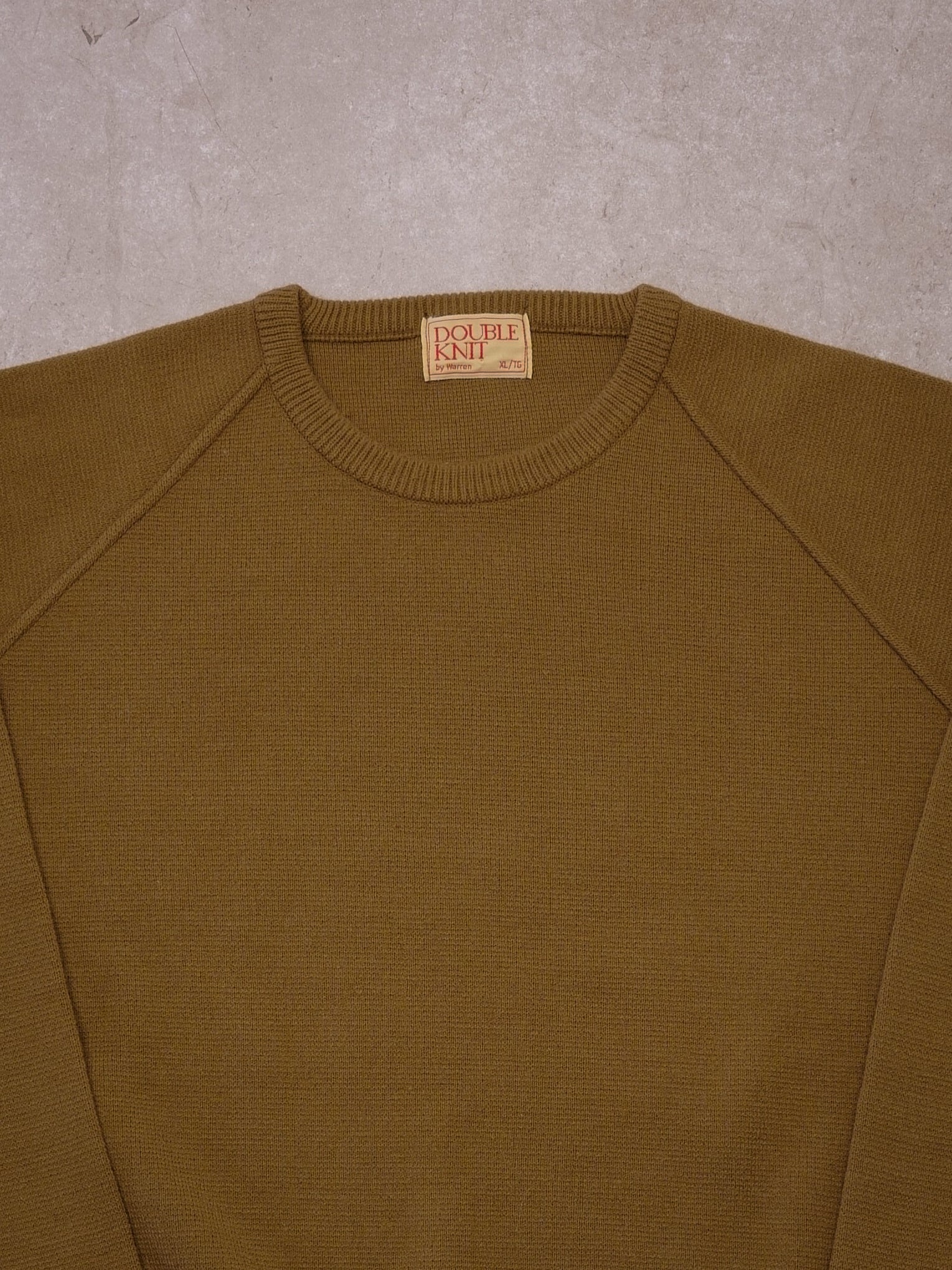 Vintage 80s Coffee Warren Double Knit Crewneck (L)